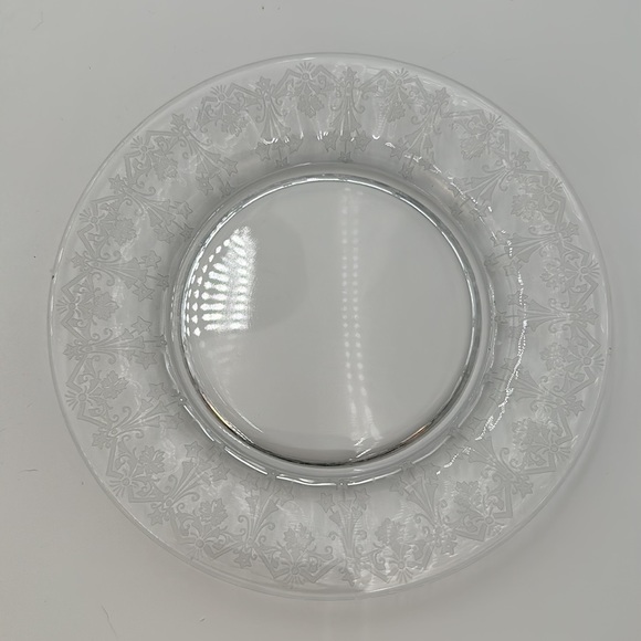 Vesta Clear Luncheon Plate by Glastonbury Lotus- set of 3 - Picture 9 of 16